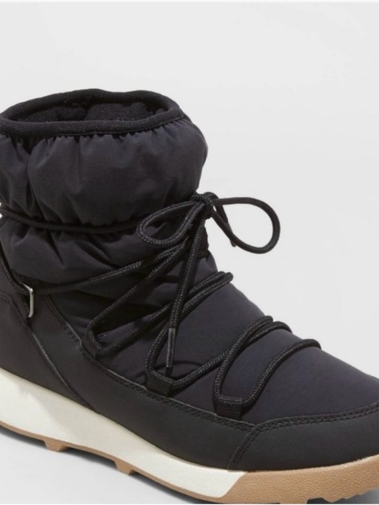 all in motion Shoes - All In Motion Black Puffer Lace-Up Women's Winter Boot